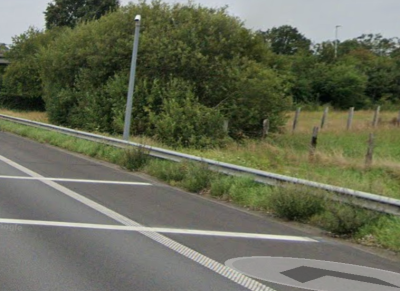 de camera rechts van streep 2 en 3