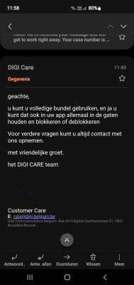 Antwoord van Digi