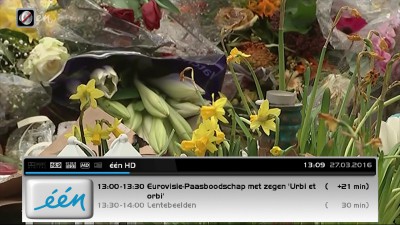 Foto vanop Dreambox met DVB-C tuner : opnieuw, uur staat rechtsboven in beeld. EPG klopt niet met wat er uitgezonden wordt (journaal).